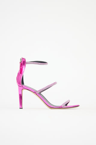 Giuseppe Zanotti Metallic Leather Kanda Sandal