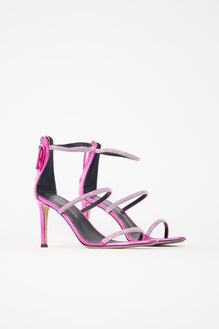 Giuseppe Zanotti Metallic Leather Kanda Sandal