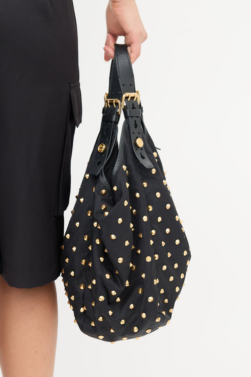Givenchy 2009 Studded Sacca Shoulder Bag