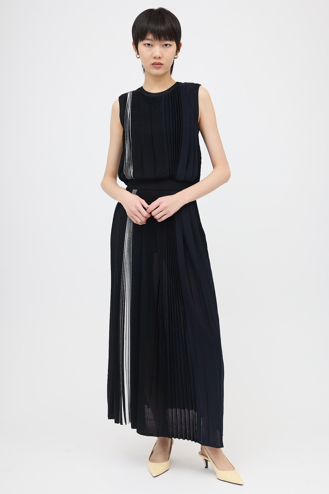 Givenchy // Knit Asymmetrical Pleated Dress VSP Consignment Givenchy // Knit Asymmetrical Pleated Dress VSP Consignment