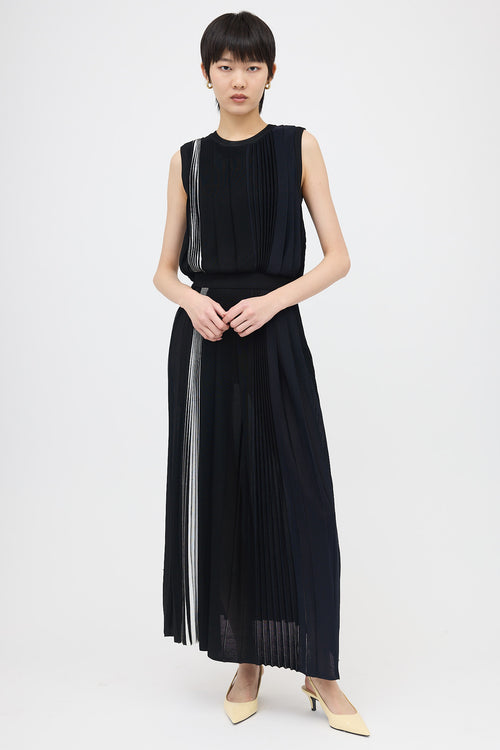 Givenchy Knit Asymmetrical Pleated Dress
