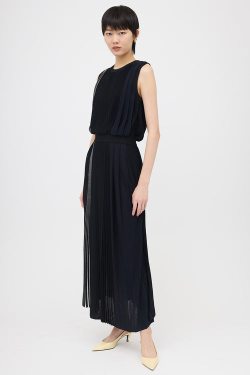 Givenchy Knit Asymmetrical Pleated Dress