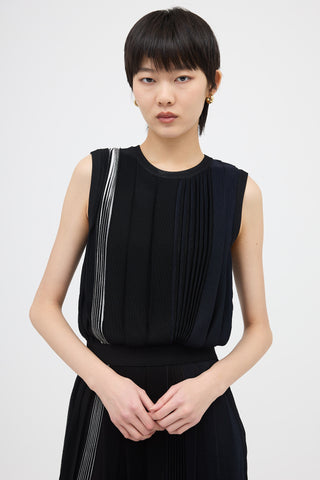 Givenchy Knit Asymmetrical Pleated Dress