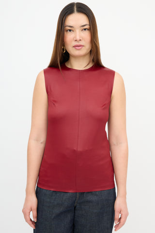 Givenchy Red Sleeveless Top