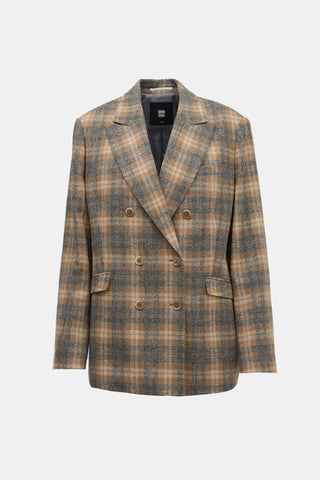 Goodwin Charli Wool Plaid Blazer