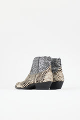 Golden Goose Hair & Glitter Western Boot