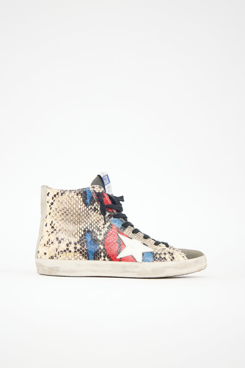 Golden Goose Embossed Leather Francy Sneaker