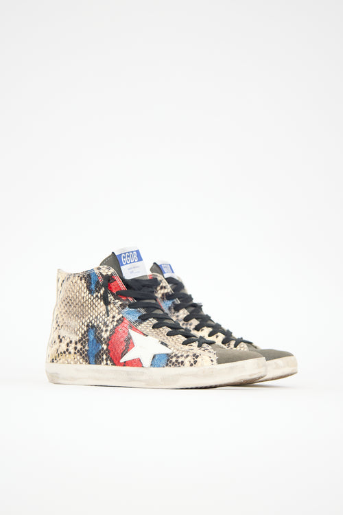 Golden Goose Embossed Leather Francy Sneaker