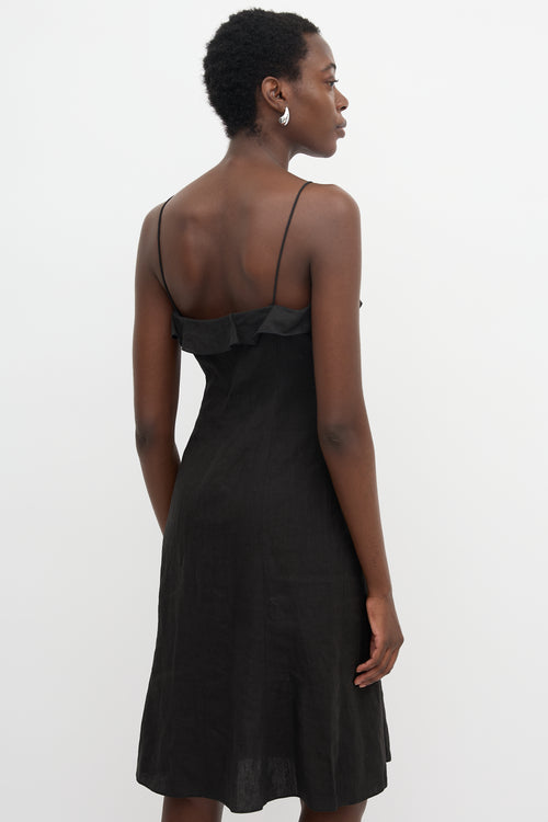 Armani Ruffle Faux Wrap Dress