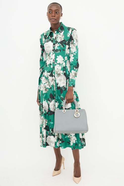 Dior 2015 Leather Medium Diorissimo Tote Bag