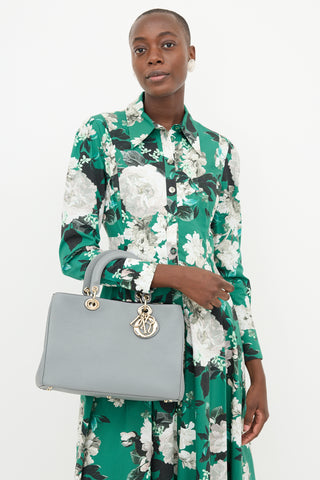 Dior 2015 Leather Medium Diorissimo Tote Bag