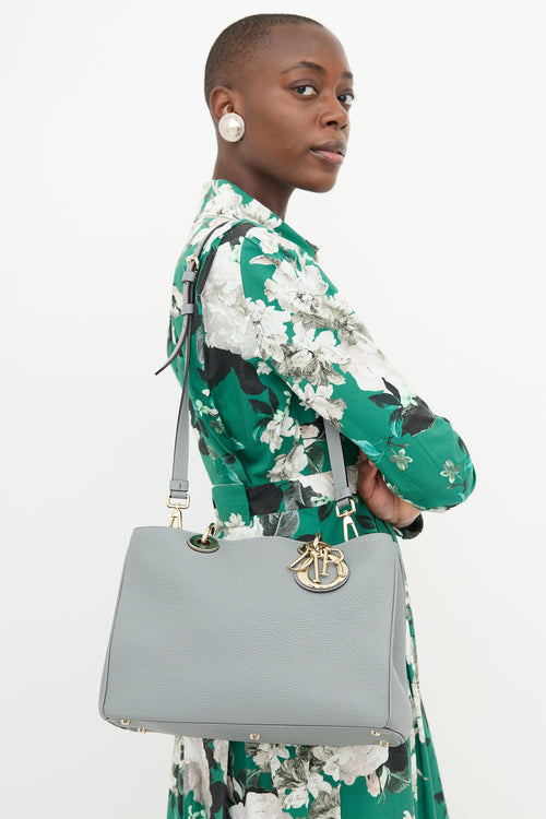 Dior 2015 Leather Medium Diorissimo Tote Bag