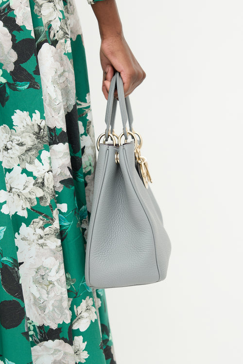 Dior 2015 Leather Medium Diorissimo Tote Bag