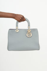 Dior 2015 Leather Medium Diorissimo Tote Bag