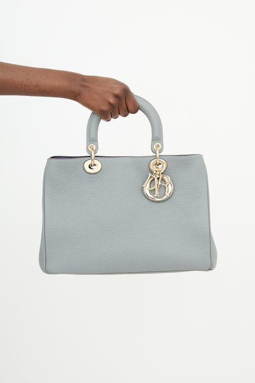 Dior 2015 Leather Medium Diorissimo Tote Bag