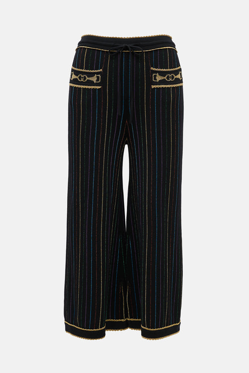 Gucci Knit Metallic Striped Pant