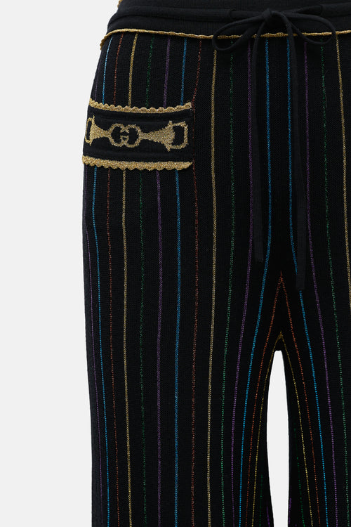 Gucci Knit Metallic Striped Pant