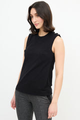 Gucci Buttoned Sleeveless Blouse