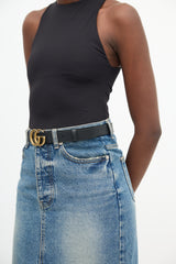 Gucci Leather Marmont GG Belt