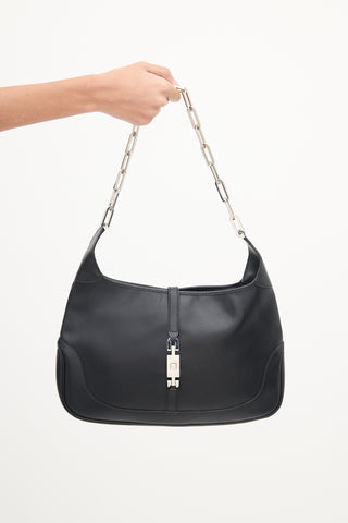 Gucci Black Leather Jackie Shoulder Bag