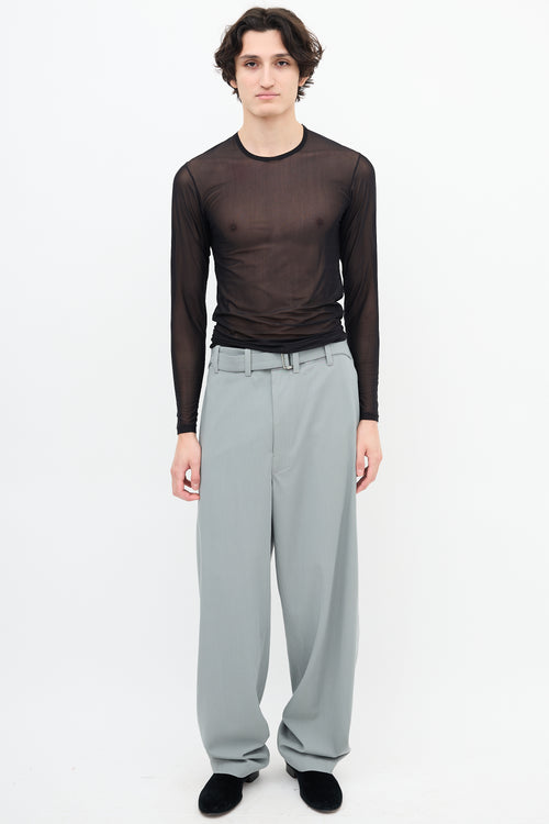 Gucci By Tom Ford Black Mesh Top