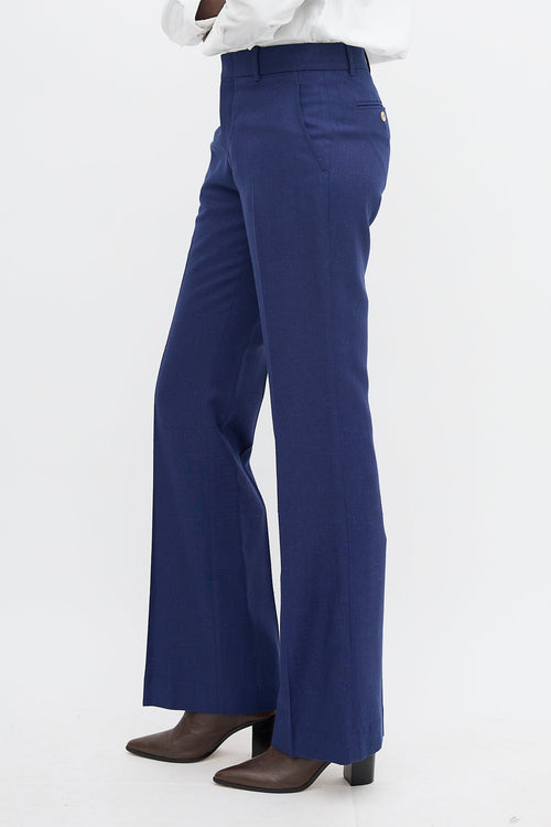 Gucci Textured Bootcut Leg Trouser