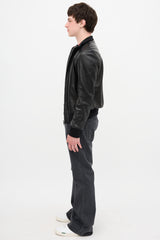 Gucci Leather Bomber Jacket