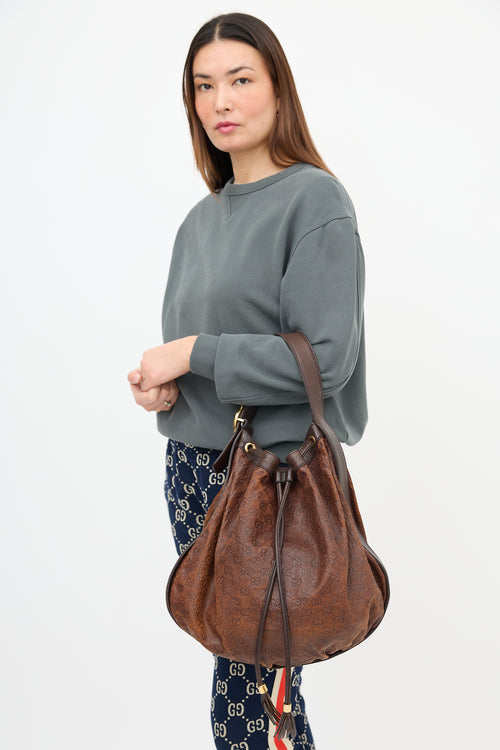 Gucci Leather Guccissima Interlocking Icon Bag