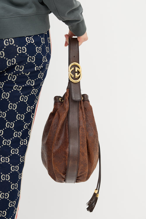 Gucci Leather Guccissima Interlocking Icon Bag