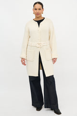Gucci Wool GG Belted Cardigan