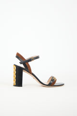 Gucci Leather & Suede Ava Chain Sandal