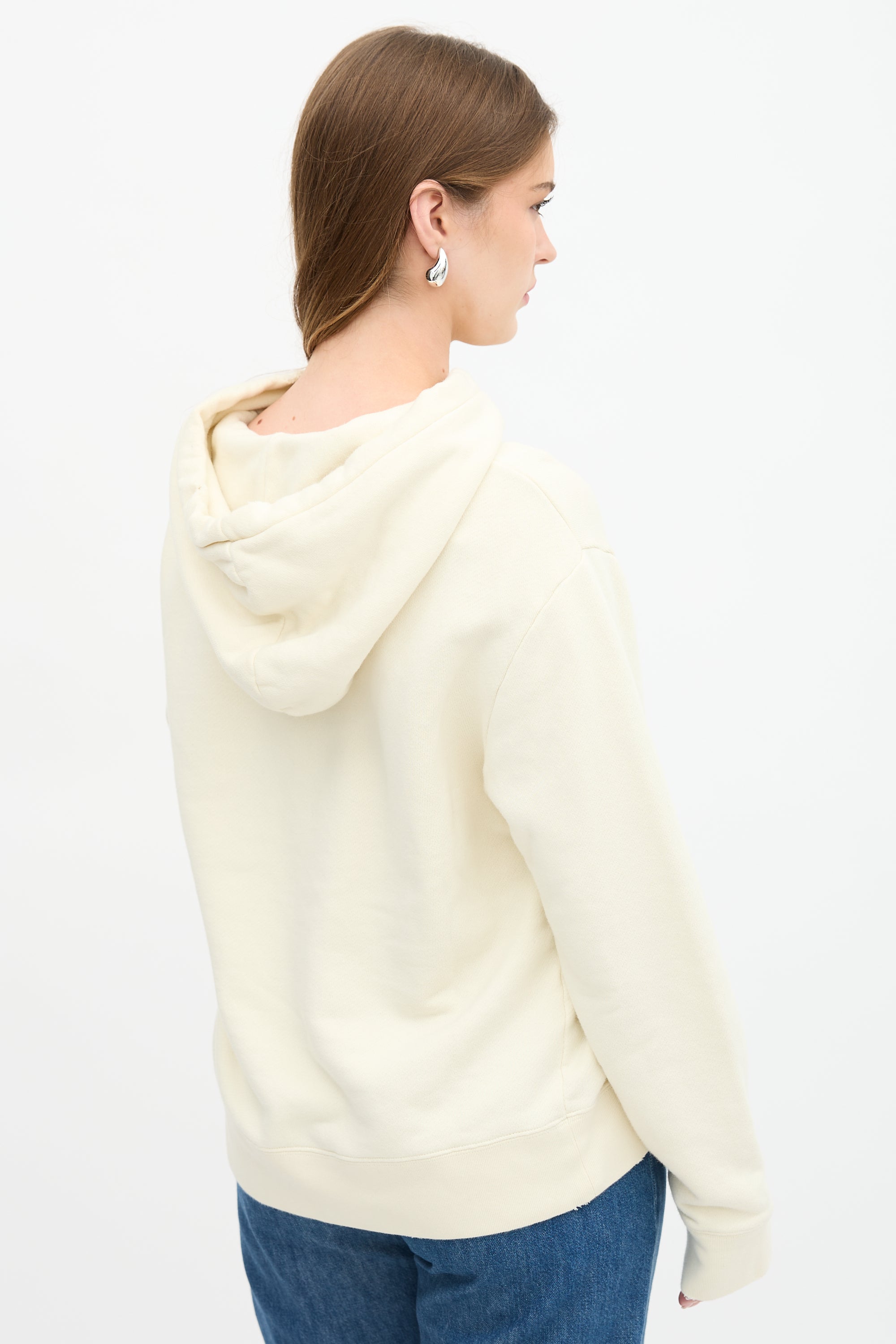 Bich huu ページ White Cotton Children's Sweatshirt With Gucci Logo & Hood