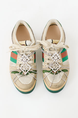 Gucci Screener Crystal Sneaker