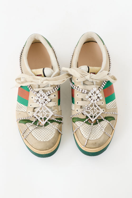 Gucci Screener Crystal Sneaker