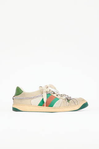 Gucci Screener Crystal Sneaker