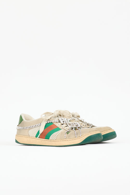 Gucci Screener Crystal Sneaker