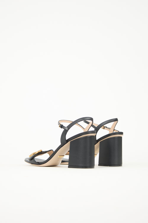 Gucci Leather Lifford GG Sandal