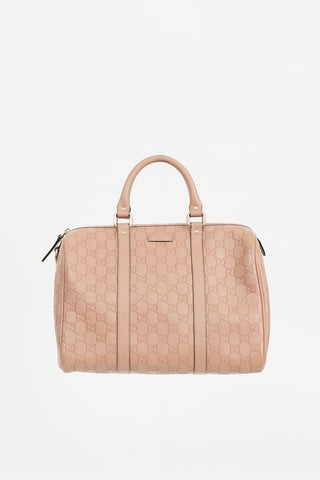Gucci Leather Guccissima Boston Joy Bag