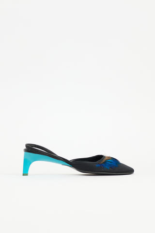 Gucci Spring 1999 Feather Slingback Heel