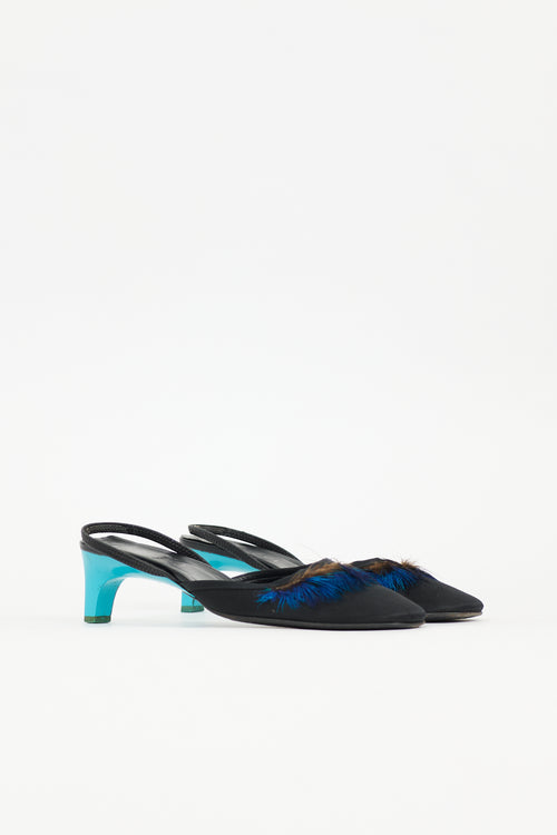 Gucci Spring 1999 Feather Slingback Heel