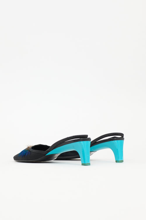 Gucci Spring 1999 Feather Slingback Heel