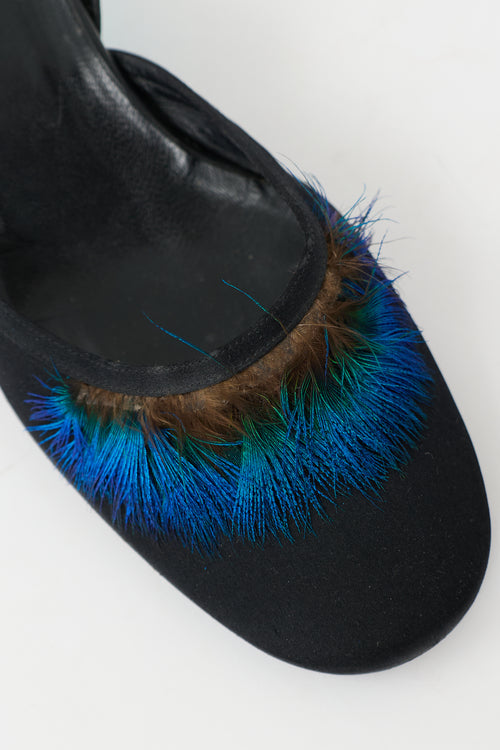 Gucci Spring 1999 Feather Slingback Heel