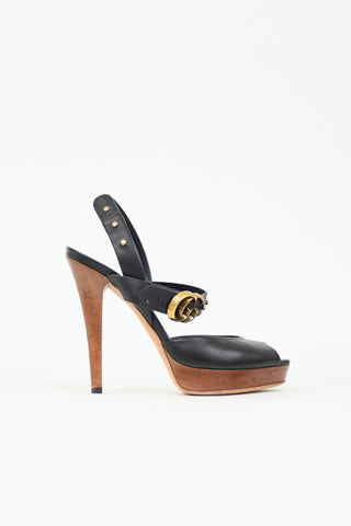 Gucci Leather Double GG Heel
