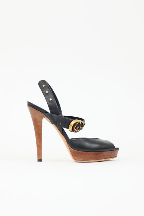Gucci Leather Double GG Heel