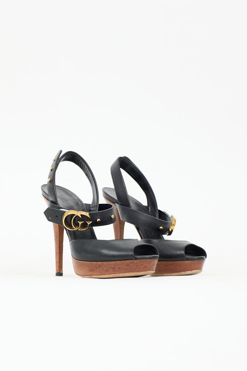 Gucci Leather Double GG Heel