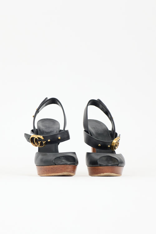 Gucci Leather Double GG Heel