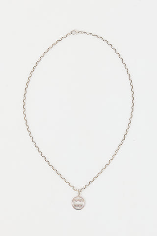 Gucci Sterling Silver Interlocking GG Necklace