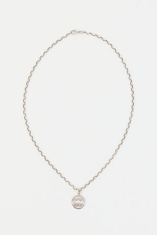 Gucci Sterling Silver Interlocking GG Necklace