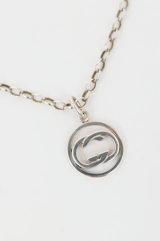 Gucci Sterling Silver Interlocking GG Necklace