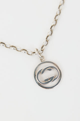 Gucci Sterling Silver Interlocking GG Necklace